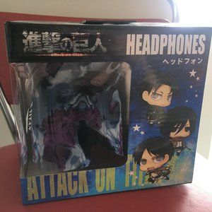 Rare Kodansha Attack on Titan/Shingeki no Kyojin Headphones in Black